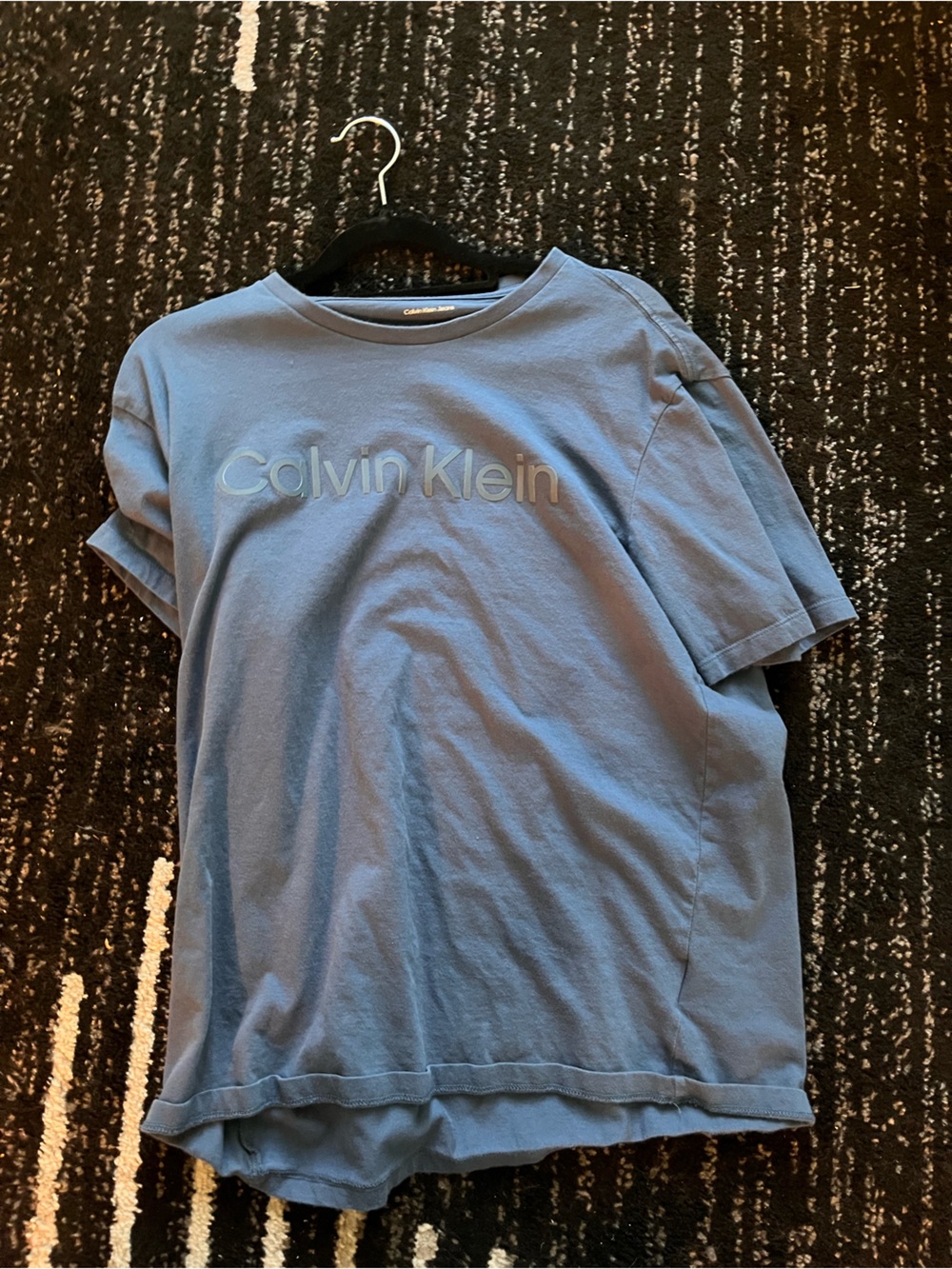 Calvin Klein Men's Dusty Blue Logo T‑Shirt